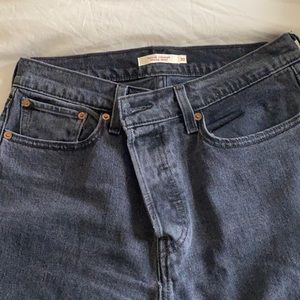 Levis Textured Black Wedgie Straight Droit Size 30 Ssense